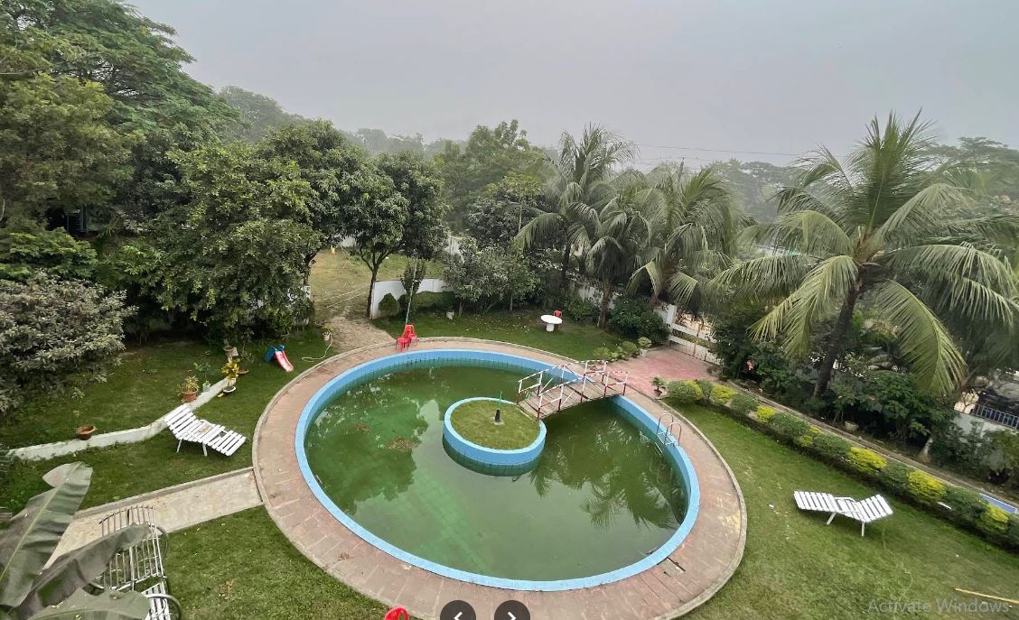 Lawns and pool